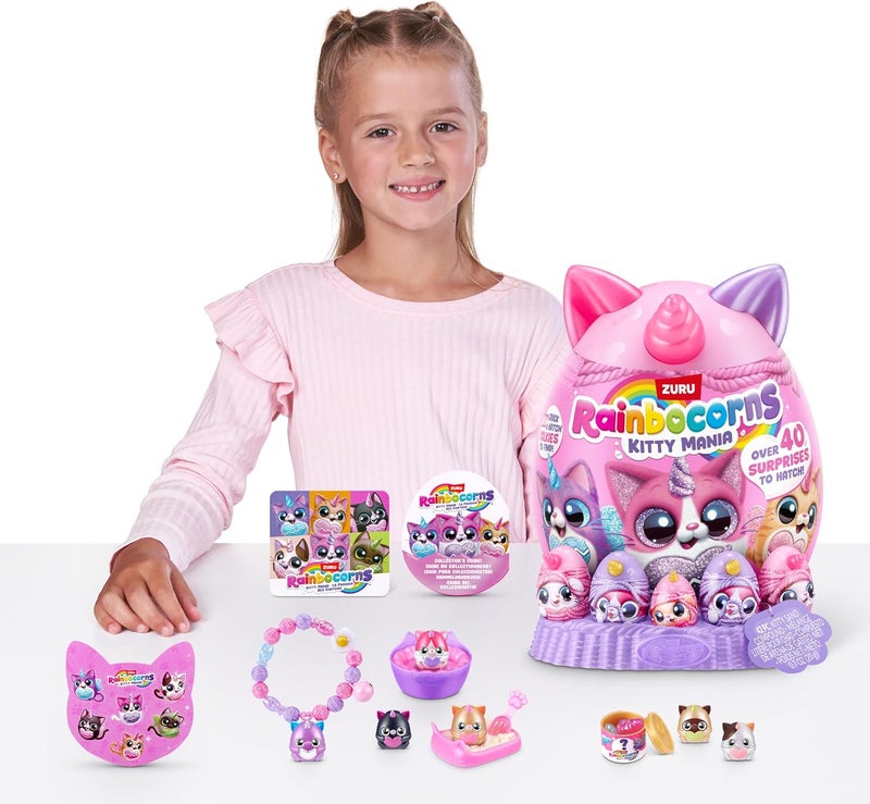 Rainbocorns Eggzania Kitty Mania Medium Plush – Series 2 Surprise Egg - Image 2