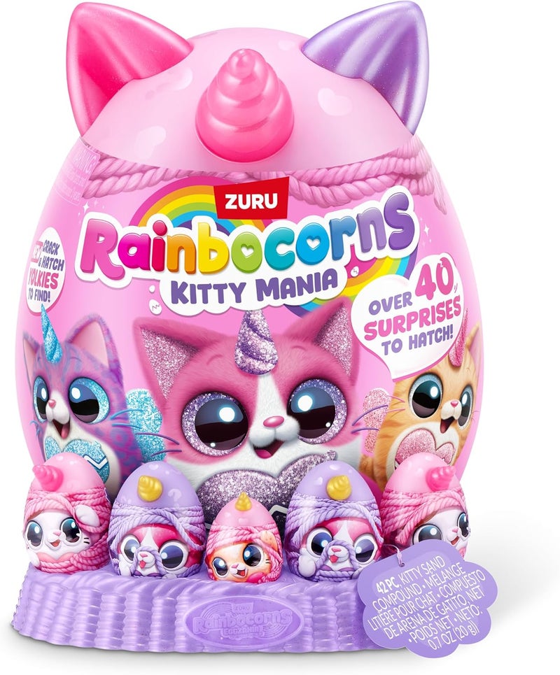 Rainbocorns Eggzania Kitty Mania Medium Plush – Series 2 Surprise Egg - Image 1