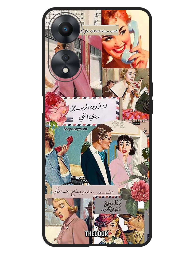Theodor Protective Case Anti Scratch Shock Proof Bumper Cover For Oppo F23 5G Vintage - Image 1