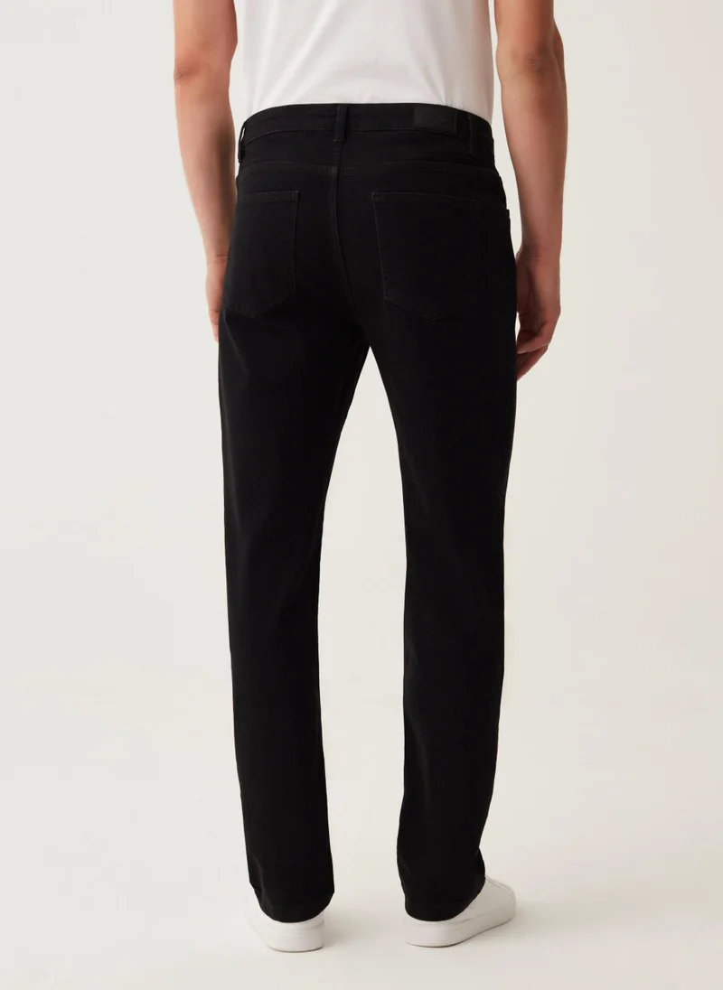 Ovs Regular-fit jeans with cross-hatch weave