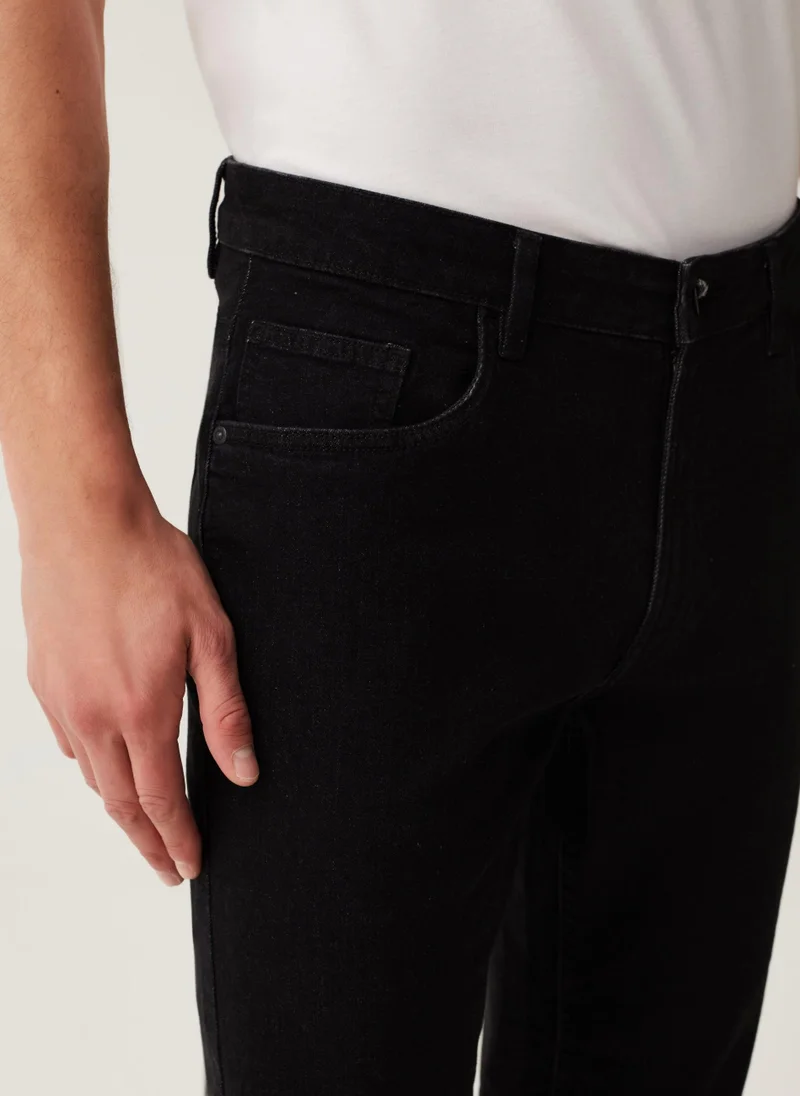 Ovs Regular-fit jeans with cross-hatch weave