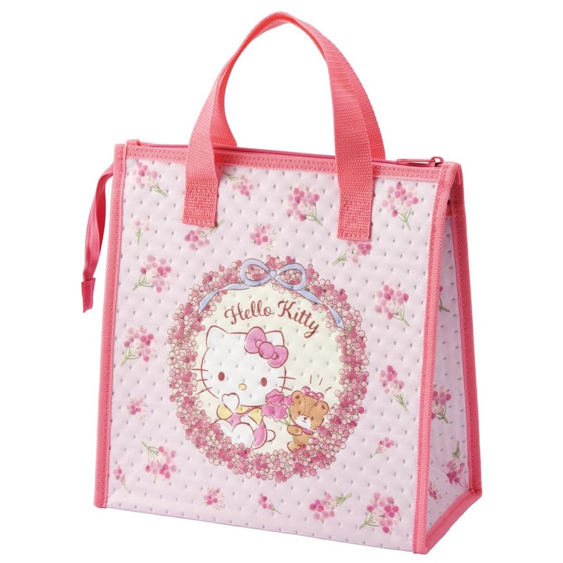 Skater FBC1-A Lunch Bag, Non-Woven Insulated Bag, Hello Kitty Flower Wreath, Sanrio - Image 3