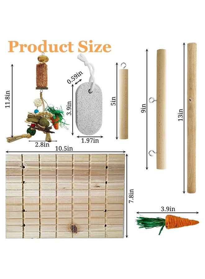 Hamiledyi Bunny Scratch Toy Rabbit Scratching Board Rabbit Toys for Indoor Bunnies Boredom Bunny Chew Toys for Teeth Wood Chewing Toys for Rabbits Other Rodent Pets - Image 2