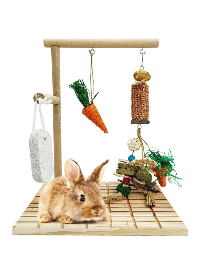 Hamiledyi Bunny Scratch Toy Rabbit Scratching Board Rabbit Toys for Indoor Bunnies Boredom Bunny Chew Toys for Teeth Wood Chewing Toys for Rabbits Other Rodent Pets - Image 1