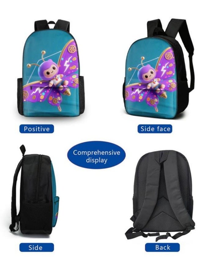 Bright Li Fire The trend is not the same! Cartoon bag three-piece set, to meet the wearing needs of students and teenagers (students, children, friends can be used for outings, mountain climbing, school, etc.) - 71 - Image 3