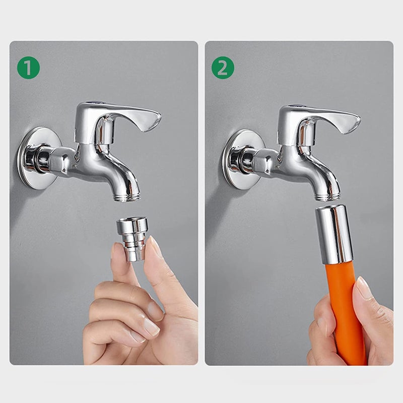 Universal Foaming Extension Tube with Multipurpose Connector Faucet Extender for Bathroom Sink 360° Bending Faucet Suitable for Kitchen and Bathroom - Image 2