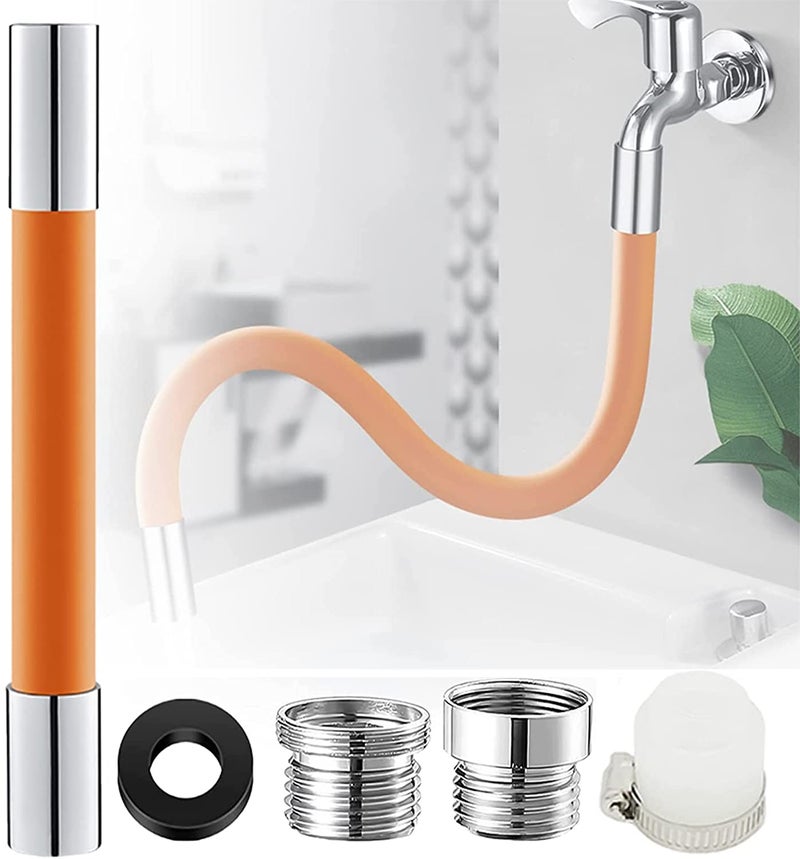 Universal Foaming Extension Tube with Multipurpose Connector Faucet Extender for Bathroom Sink 360° Bending Faucet Suitable for Kitchen and Bathroom - Image 3