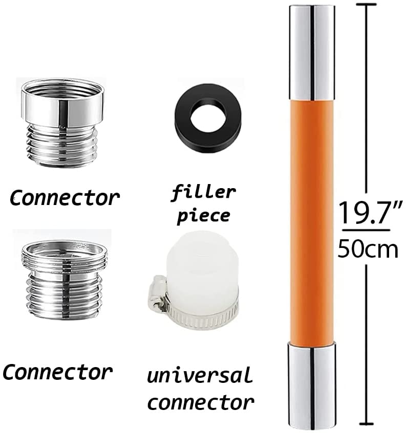 Universal Foaming Extension Tube with Multipurpose Connector Faucet Extender for Bathroom Sink 360° Bending Faucet Suitable for Kitchen and Bathroom - Image 4