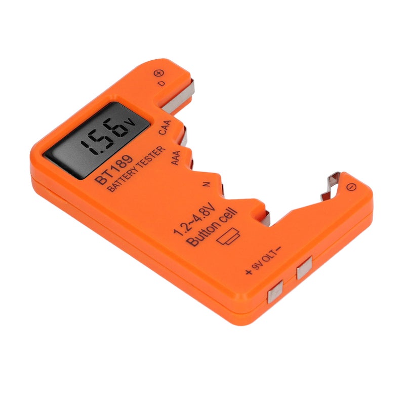 Battery Checker Capacity Tester Meter Digital Display Tool for AA AAA 6F22 9V 1.5V Orange - Image 4