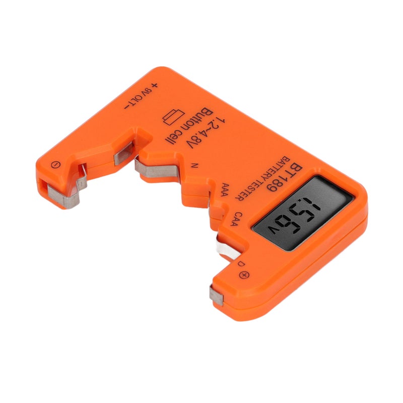 Battery Checker Capacity Tester Meter Digital Display Tool for AA AAA 6F22 9V 1.5V Orange - Image 2