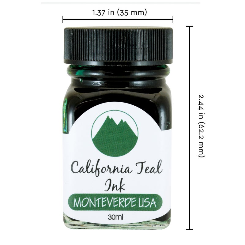 Monteverde USA Ink with ITF Technology, 30 ml California Teal (G309CT) - Image 2