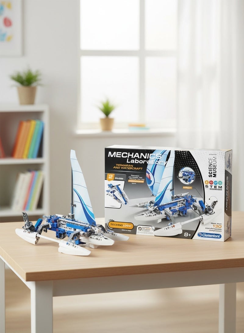 clementoni laboratory mechanics watercraftand  It is an educational game that helps focus, creativityAnd to have fun and install things and easy to disassemble Create more shapes Education, products, - Image 4