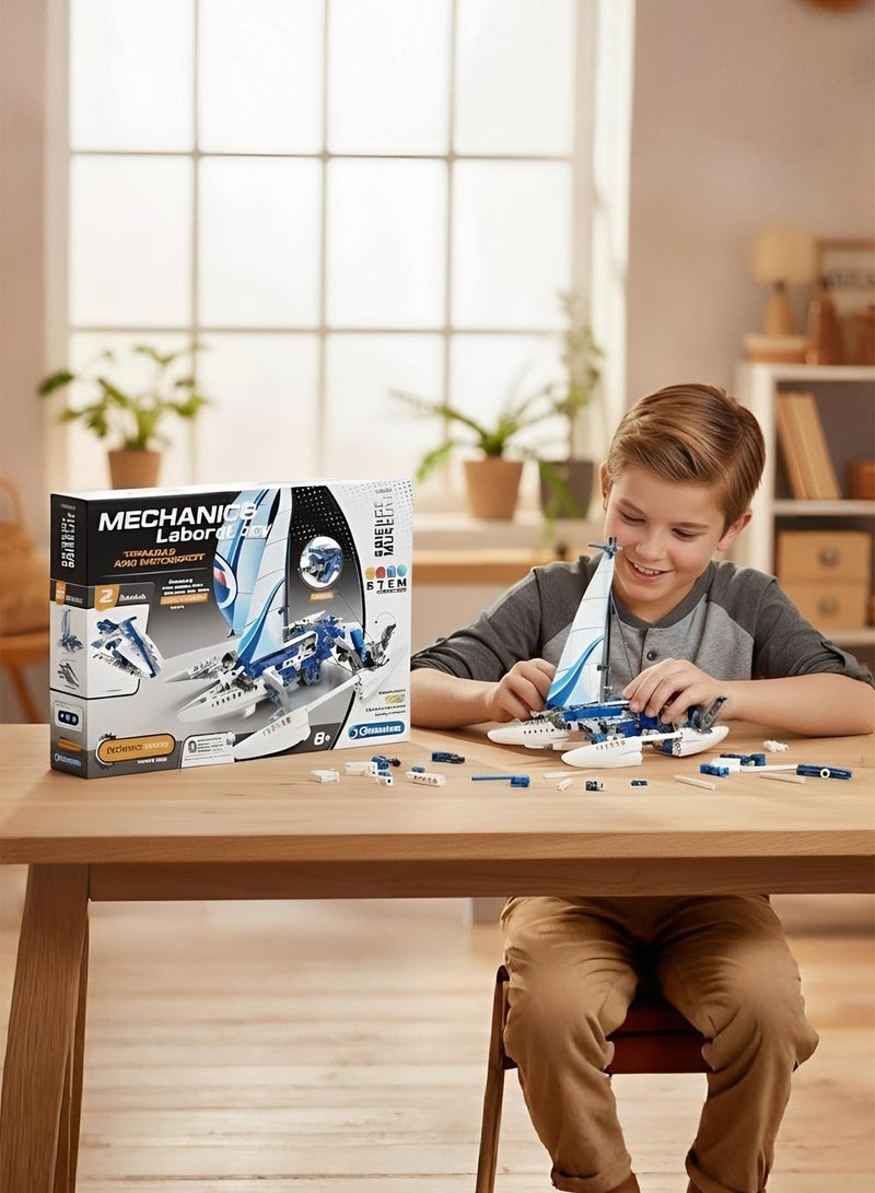clementoni laboratory mechanics watercraftand  It is an educational game that helps focus, creativityAnd to have fun and install things and easy to disassemble Create more shapes Education, products, - Image 5