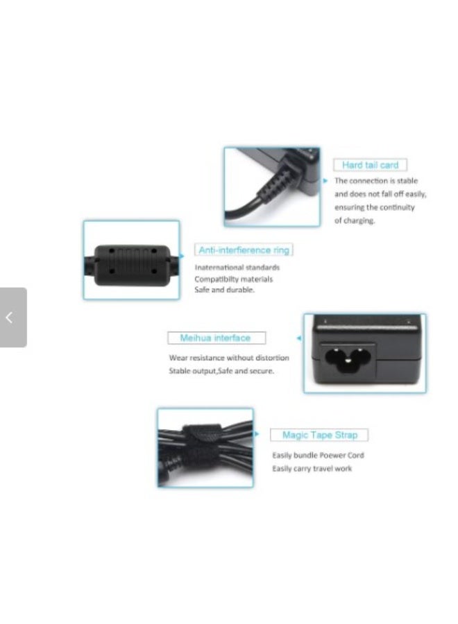 Terabyte 65W Laptop Charger For Acer Aspire Power Adapter (19V 3.42A) with Power Cord For A315 A515 A517 E1 E5 E14 E15 ES14 ES15 F15 F5 M3 M5 V3 V5 V7 V14 V15 V17 ect, Yellow-Tips Size (5.5x1.7mm) - Image 4