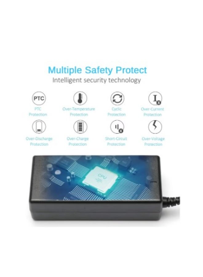 Terabyte 65W Laptop Charger For Acer Aspire Power Adapter (19V 3.42A) with Power Cord For A315 A515 A517 E1 E5 E14 E15 ES14 ES15 F15 F5 M3 M5 V3 V5 V7 V14 V15 V17 ect, Yellow-Tips Size (5.5x1.7mm) - Image 5