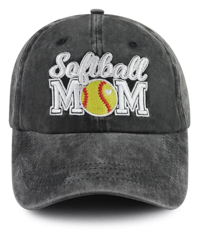 Ynbnzneng Softball Gifts for Women Softball Mom Essentials Baseball Cap Sports Mama Hat Christmas Mothers Day Retirement Birthday Gifts for Grandma Gigi Mimi Black - Image 1