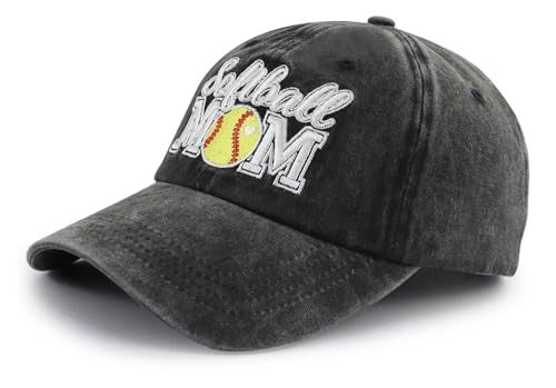 Ynbnzneng Softball Gifts for Women Softball Mom Essentials Baseball Cap Sports Mama Hat Christmas Mothers Day Retirement Birthday Gifts for Grandma Gigi Mimi Black - Image 3