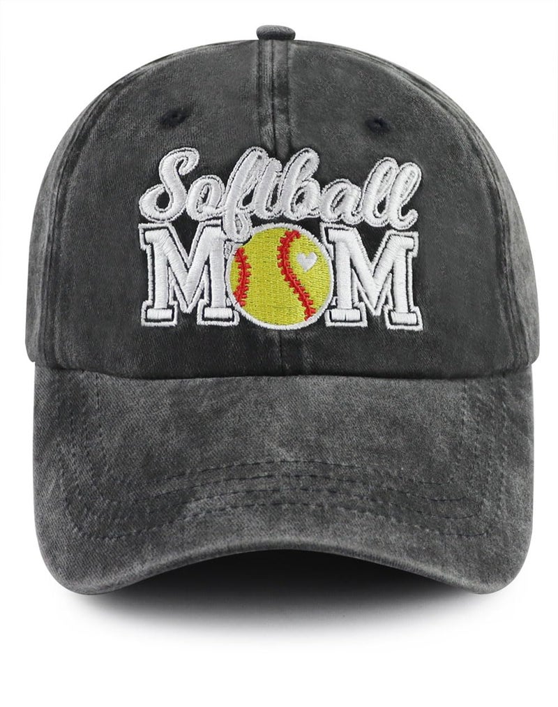 Ynbnzneng Softball Gifts for Women Softball Mom Essentials Baseball Cap Sports Mama Hat Christmas Mothers Day Retirement Birthday Gifts for Grandma Gigi Mimi Black - Image 2