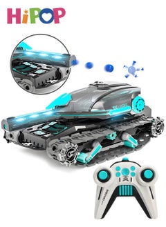 HIPOP Remote Control Car Tanks Toy, Off Road RC Car Stunt Battle Truck with Gel Ball Blaster and Cool Light Music,Car Toys for Kids Gift  - Image 1