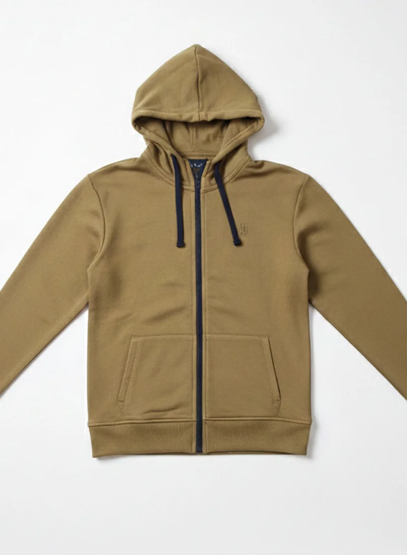 Kids’ French Terry Hoodie Jacket with Full-Zip Closure