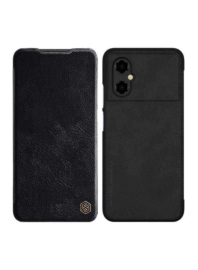 نيلكين جراب لهاتف Xiaomi Poco M4 5G QIN Series جراب هاتف جلدي بملمس الحصان المجنون - Image 1