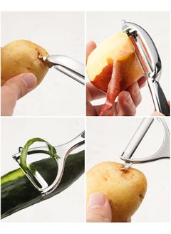 BenQuand Vegetable Fruit Potato Peelers for Kitchen,Good Grip Stainless Steel Peelers， Carrot Apple Peeler With Ergonomic， Non-Slip Handle & Sharp Blade,Rustproof & Durable  - Image 2