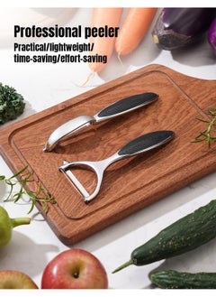 BenQuand Vegetable Fruit Potato Peelers for Kitchen,Good Grip Stainless Steel Peelers， Carrot Apple Peeler With Ergonomic， Non-Slip Handle & Sharp Blade,Rustproof & Durable  - Image 3