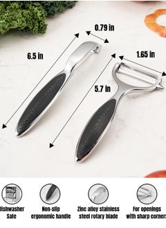 BenQuand Vegetable Fruit Potato Peelers for Kitchen,Good Grip Stainless Steel Peelers， Carrot Apple Peeler With Ergonomic， Non-Slip Handle & Sharp Blade,Rustproof & Durable  - Image 4
