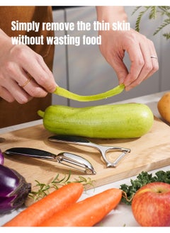 BenQuand Vegetable Fruit Potato Peelers for Kitchen,Good Grip Stainless Steel Peelers， Carrot Apple Peeler With Ergonomic， Non-Slip Handle & Sharp Blade,Rustproof & Durable  - Image 5