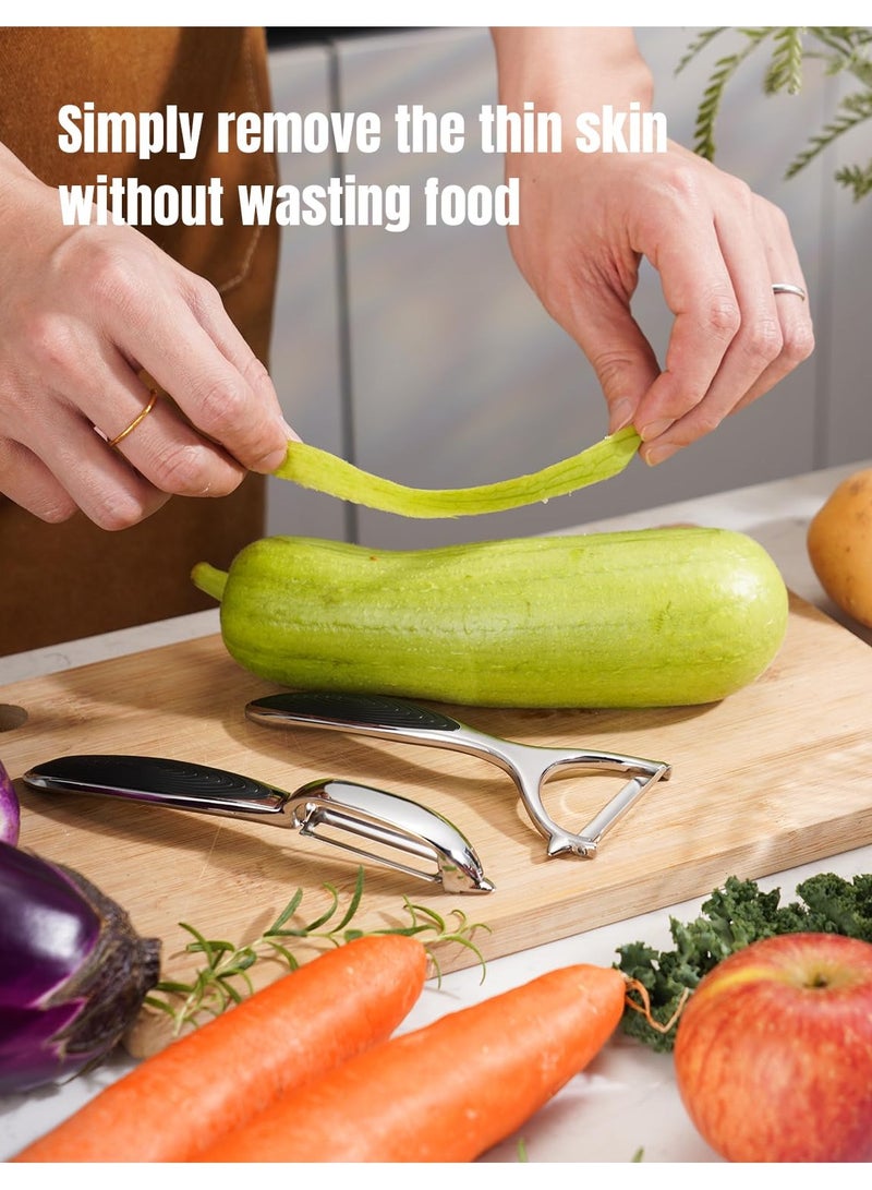 BenQuand Vegetable Fruit Potato Peelers for Kitchen,Good Grip Stainless Steel Peelers， Carrot Apple Peeler With Ergonomic， Non-Slip Handle & Sharp Blade,Rustproof & Durable  - Image 5