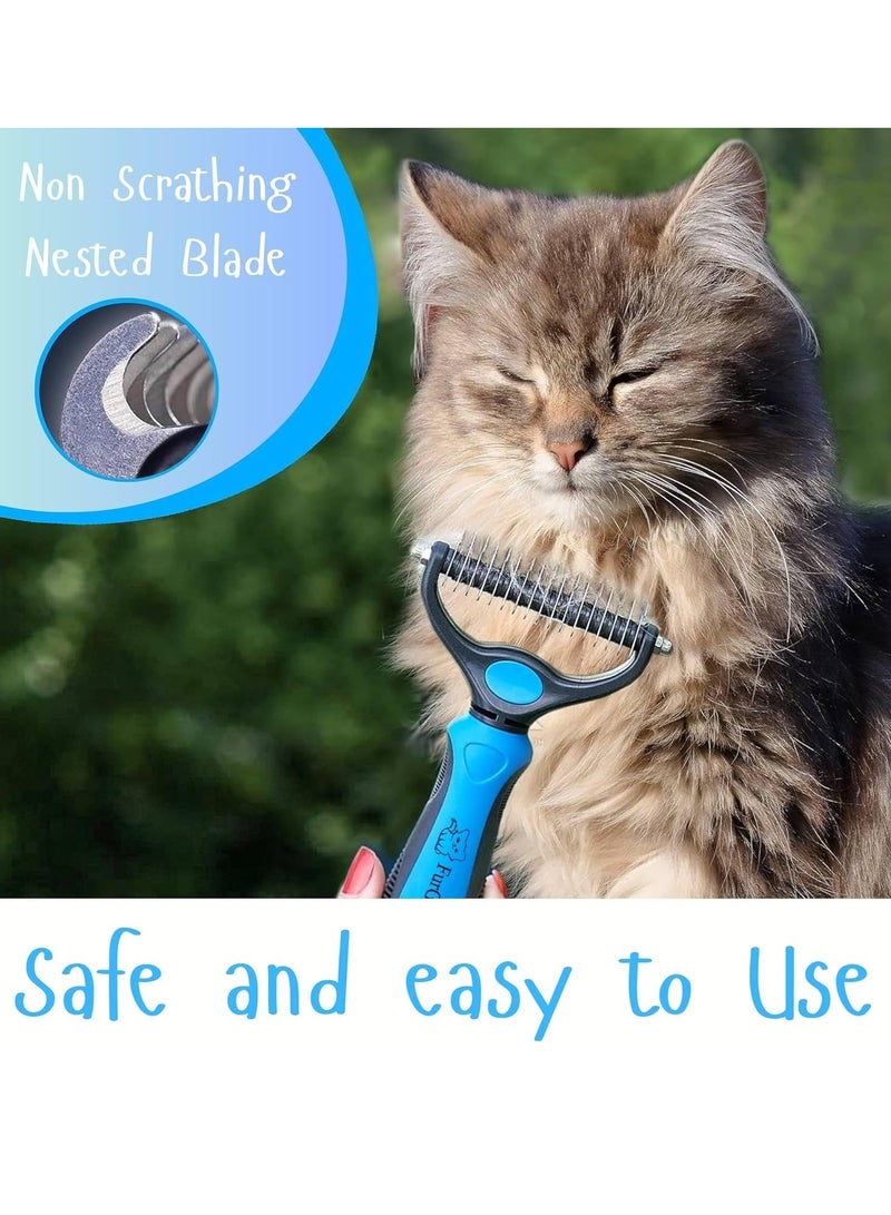 Fur Undercoat Rake Reduce Shedding by 95 percent Double Sided Deshedding Tool for Dogs and Cats - Image 3