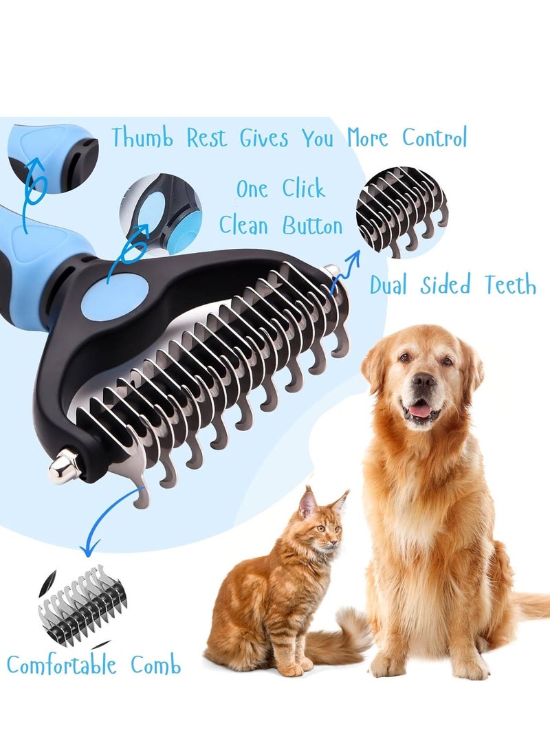 Fur Undercoat Rake Reduce Shedding by 95 percent Double Sided Deshedding Tool for Dogs and Cats - Image 2