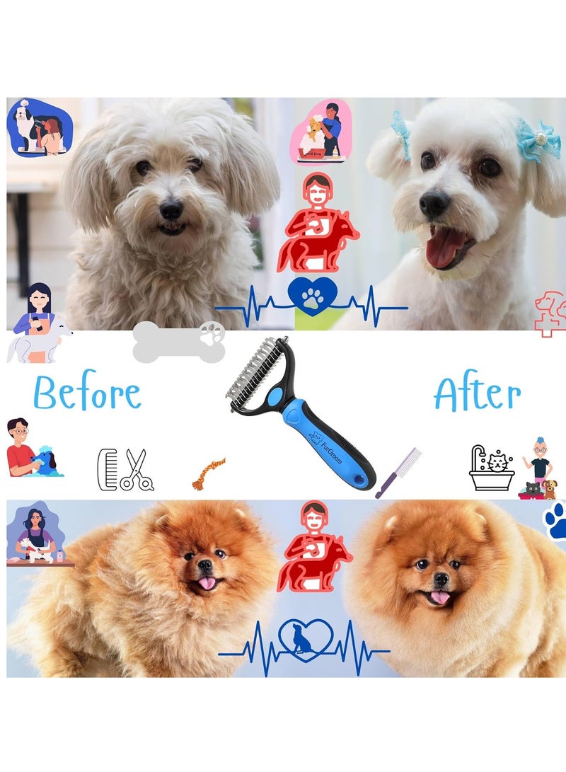 Fur Undercoat Rake Reduce Shedding by 95 percent Double Sided Deshedding Tool for Dogs and Cats - Image 5