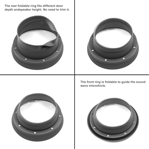 RECOIL SPB65 Foldable Silicone 6.5” Car Speaker Baffle Kits with Egg Crate Foam for Sound Quality Improvement and Speaker Protection One Pair - Image 4