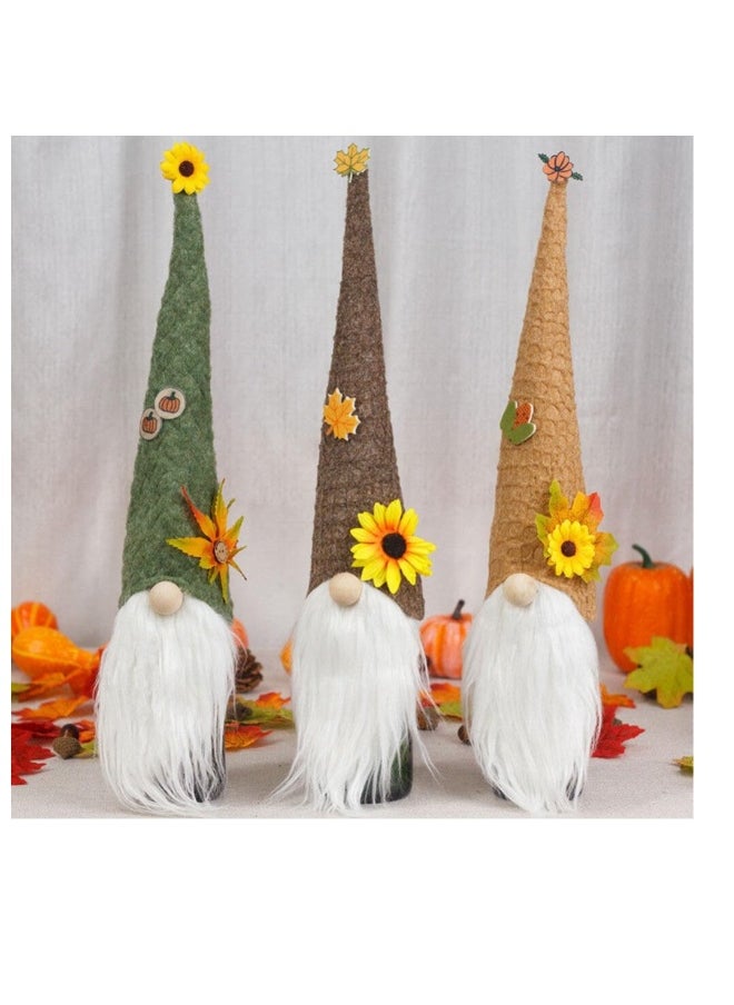 Generic 3pcs Gnome Christmas Wine Bottle Covers Christmas Gnome Bottles Cover Gnomes Plush Wine Bottle Decorations for Christmas Festival Party Holiday  - Image 3