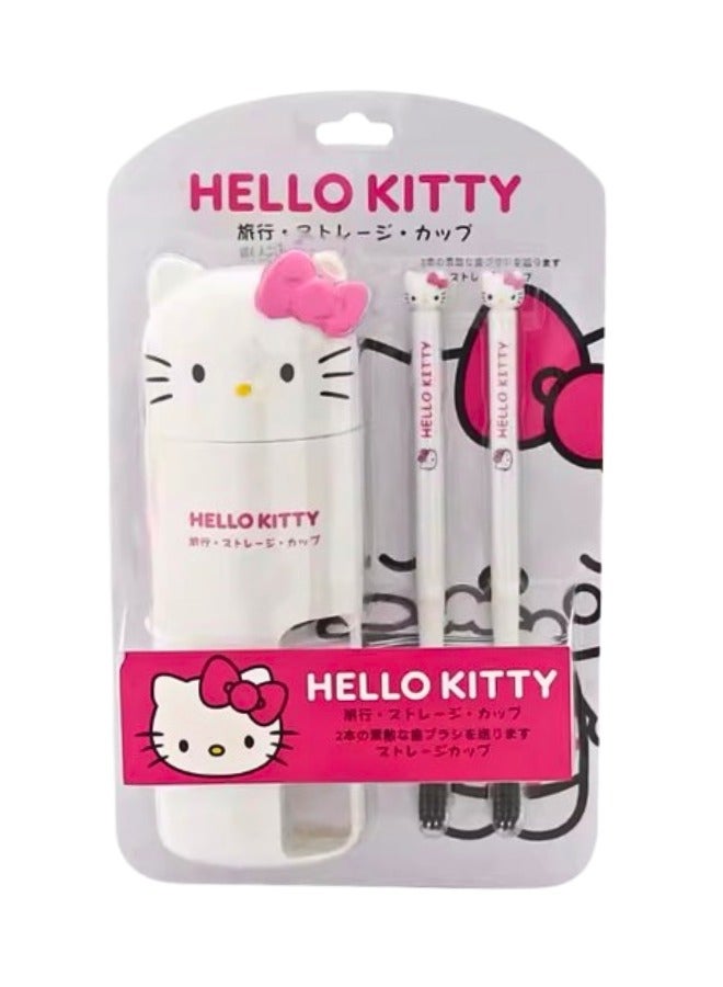 Hello Kitty Travel Toothbrush Set – Cute & Portable Dental Kit - Image 1