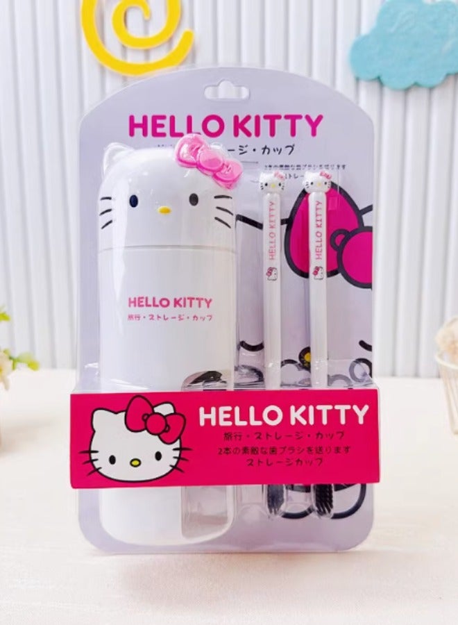 Hello Kitty Travel Toothbrush Set – Cute & Portable Dental Kit - Image 2