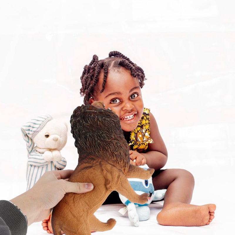 1Pc Simulation Lion Animals Toy Kids Animal Model Early - Image 1