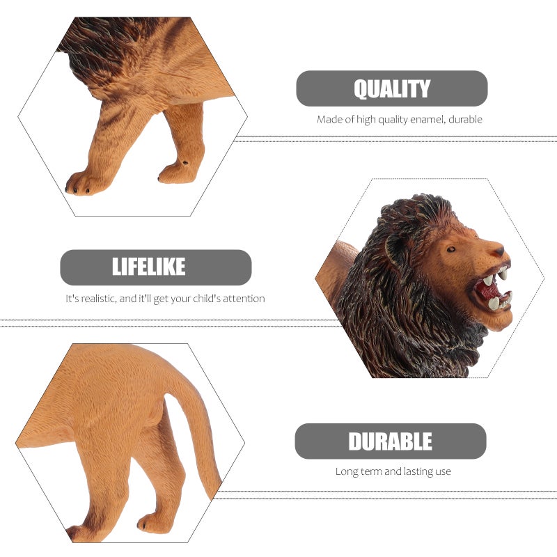 1Pc Simulation Lion Animals Toy Kids Animal Model Early - Image 4