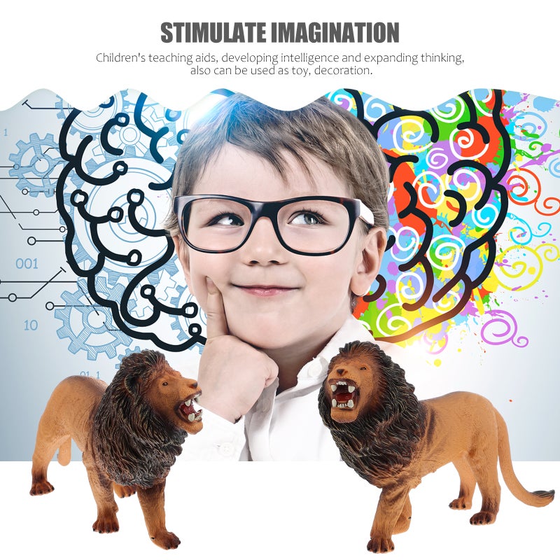 1Pc Simulation Lion Animals Toy Kids Animal Model Early - Image 3