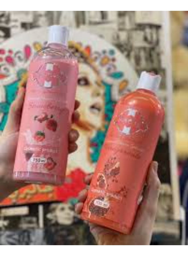 شاور جيل Skin Candy برائحة الرمان ترطيب عميق ولمسة مخملية للجسم | غني بزيت اللوز والعسل والأفوكادو 750مل - Image 3