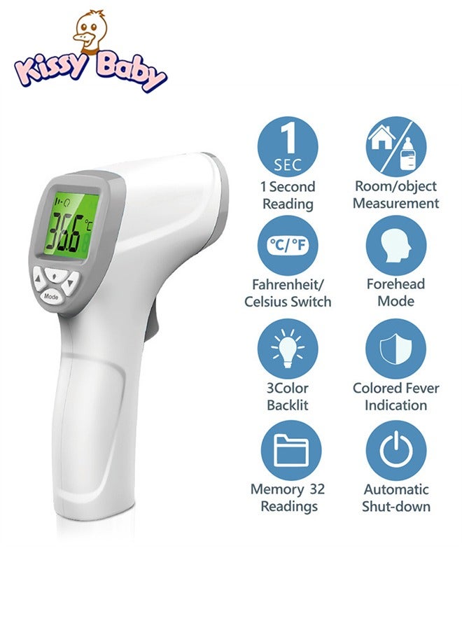 Kissy Baby Digital Forehead Thermometer for Kids, Adults, and Babies，Touchless, Non-Contact Fever Thermometer with Temporal Head Function，No-Touch Thermometer for Accurate Temperature - Image 1
