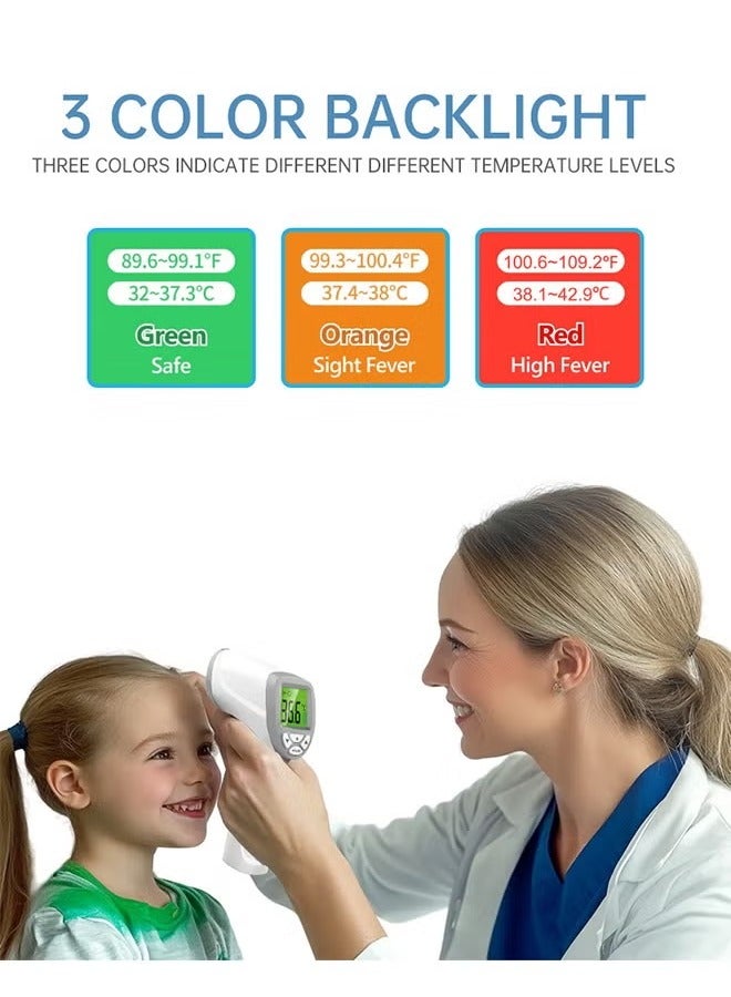Kissy Baby Digital Forehead Thermometer for Kids, Adults, and Babies，Touchless, Non-Contact Fever Thermometer with Temporal Head Function，No-Touch Thermometer for Accurate Temperature - Image 3