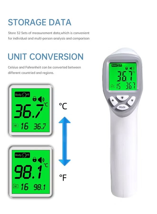 Kissy Baby Digital Forehead Thermometer for Kids, Adults, and Babies，Touchless, Non-Contact Fever Thermometer with Temporal Head Function，No-Touch Thermometer for Accurate Temperature - Image 4