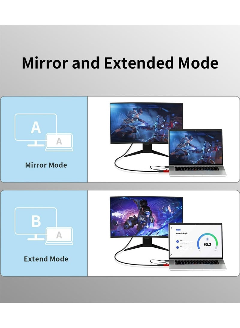 شومينج 1pcs HDMI إلى محول DisplayPort ، 4K@60Hz ,  1080p@120Hz  , كمبيوتر HDMI إلى محول شاشة DP مع طاقة USB, متوافق مع, الكمبيوتر المحمول, AMD, NVIDIA, PS5, Xbox, بطاقة الرسومات, حالة الألومنيوم - Image 5
