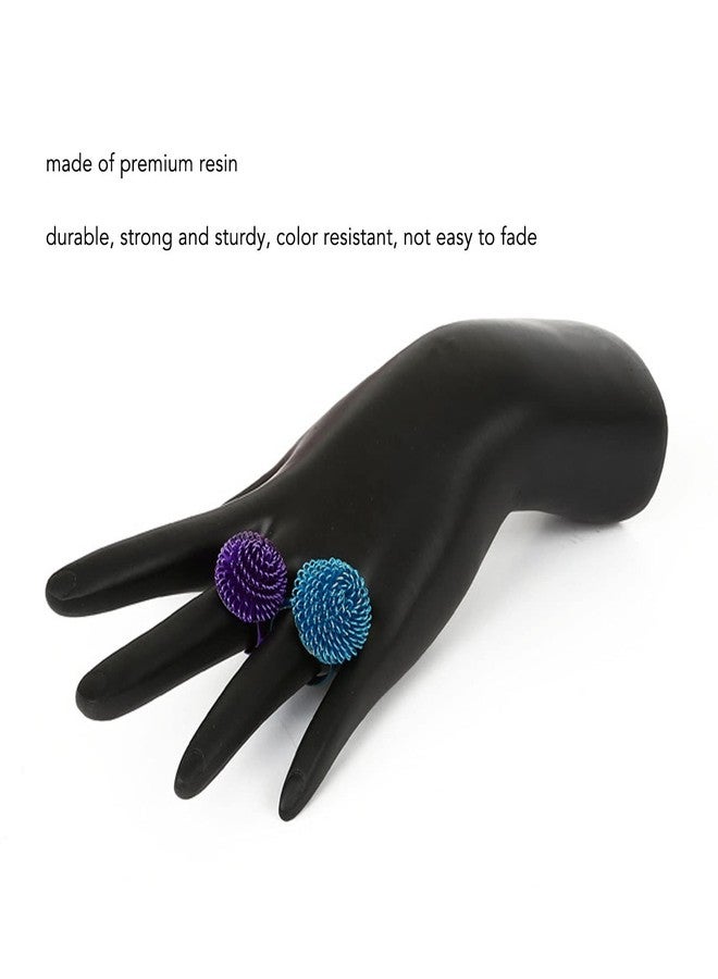 DAUERHAFT Ring Display Holder, Female Mannequin Hand Resin Black, Jewelry Display Holder Stand for Ring Bracelet Watch Hairbands, for Rings Bracelets Photo Props, Home Decoration - Image 4