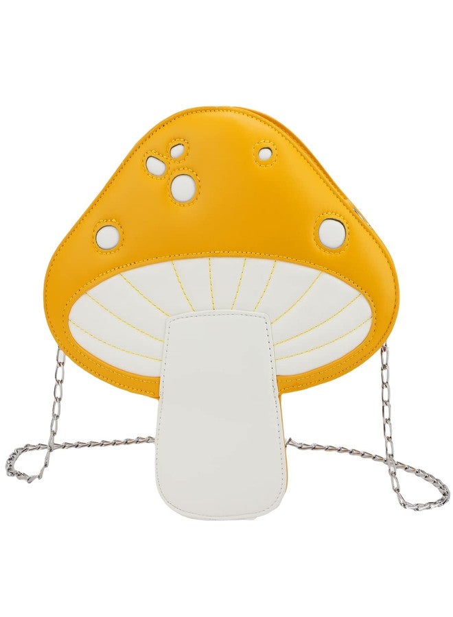KUANG! Cute Mushroom Shape PU Leather Shoulder Crossbody Bag Chain Satchel Purse - Image 1