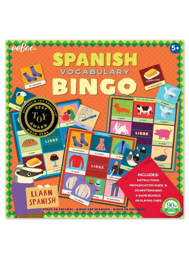 eeBoo: لعبة بينغو المفردات الإسبانية، لعبة لحل المشكلات بطريقة خيالية، ألعاب تعليمية تعزز المحادثة، والتواصل، وبناء المهارات، تعلم الإسبانية، للأعمار من 5 سنوات وما فوق - Image 2