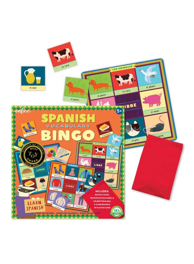 eeBoo: لعبة بينغو المفردات الإسبانية، لعبة لحل المشكلات بطريقة خيالية، ألعاب تعليمية تعزز المحادثة، والتواصل، وبناء المهارات، تعلم الإسبانية، للأعمار من 5 سنوات وما فوق - Image 3