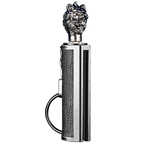 BIASTNR Permanent Match Keychain Lighter, Flint Matchstick Fire Starter Lighter, Reusable Flint Waterproof Camping Emergency Survival Gear (Lion) - Image 1